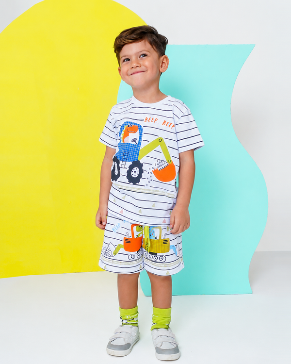 Camiseta Infantil Dino Beep | Banho de Chuva