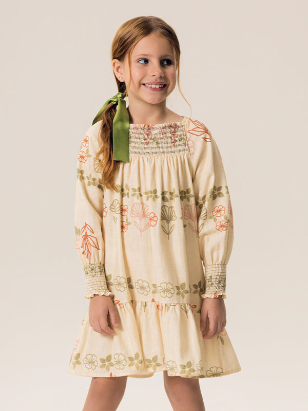 Vestido Infantil Jardim das Flores | Banho de Chuva