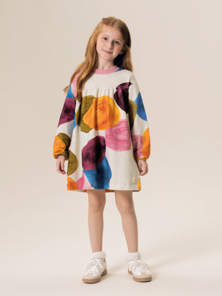 Vestido Infantil Aquarela de Rosas | Banho de Chuva