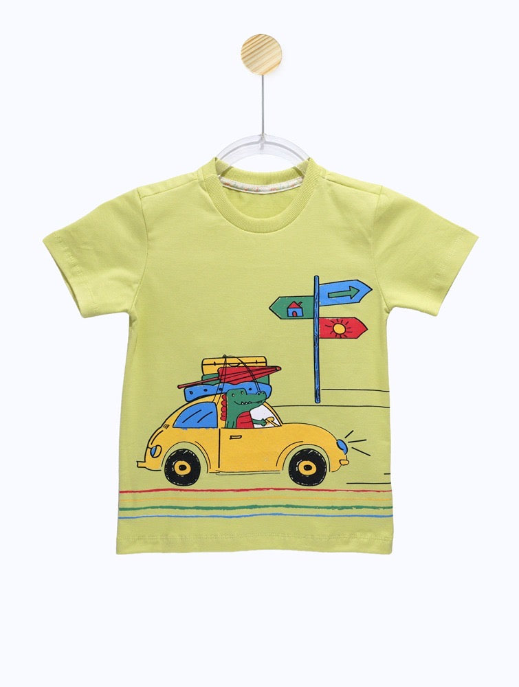 Camiseta Infantil Dino Fusca | Banho de Chuva