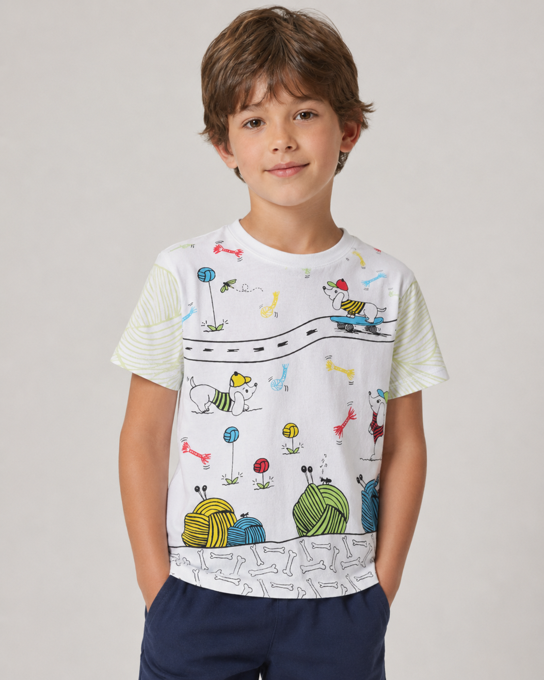 Camiseta Infantil Cachorrinho Algodão | Banho de Chuva