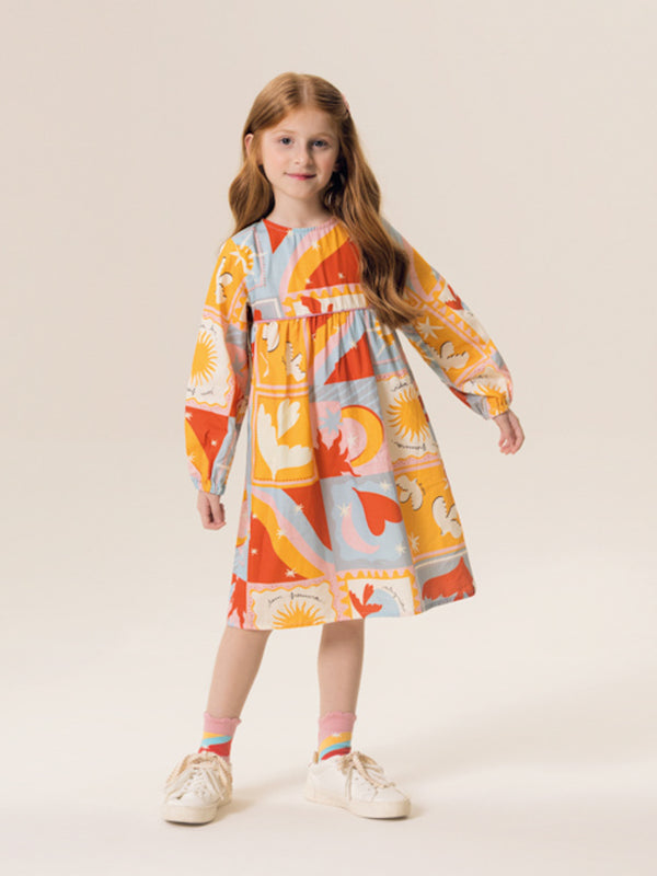 Vestido Infantil Aurora Estampado | Banho de Chuva