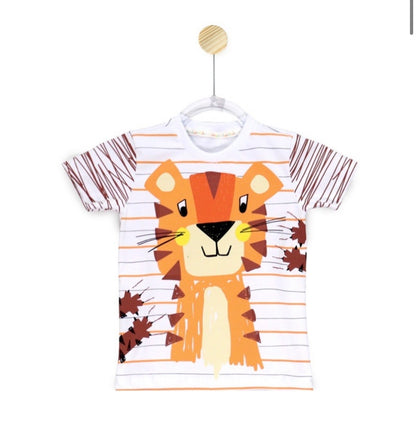 Camiseta Infantil Tigre Donos da Bagunça | Banho de Chuva