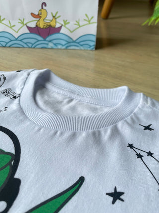Camiseta Infantil Dino Skatista
