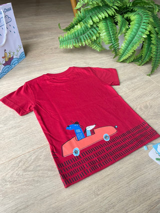 Camiseta Infantil Dino Patinete